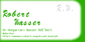 robert wasser business card